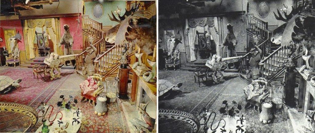 Addams family house in color 